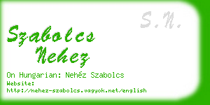 szabolcs nehez business card