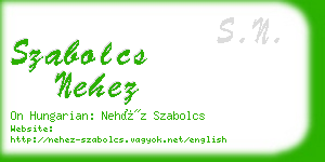 szabolcs nehez business card